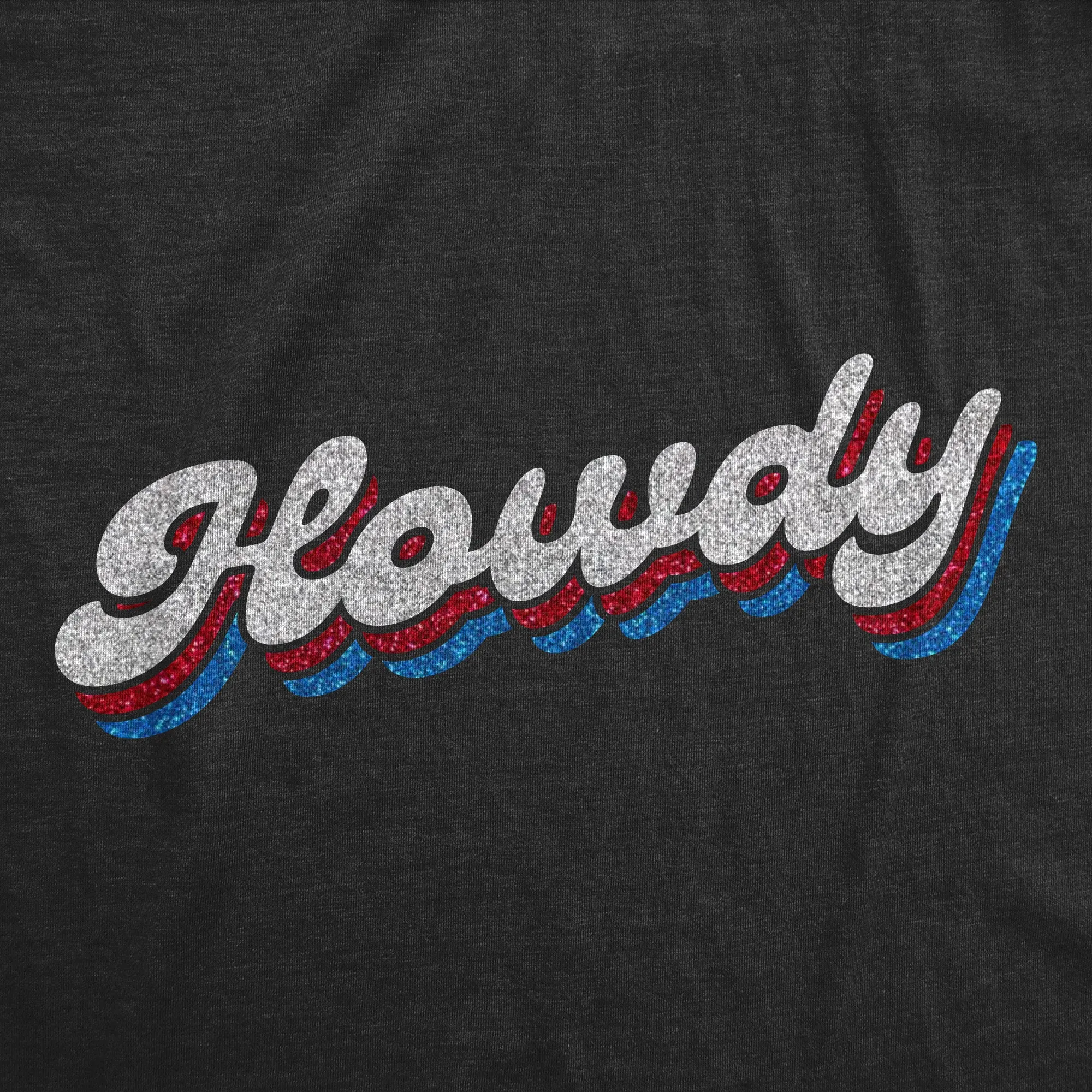 Howdy Glitter Retro Women's T Shirt sold by Crazy Dog T-Shirts product image thumbnail 2