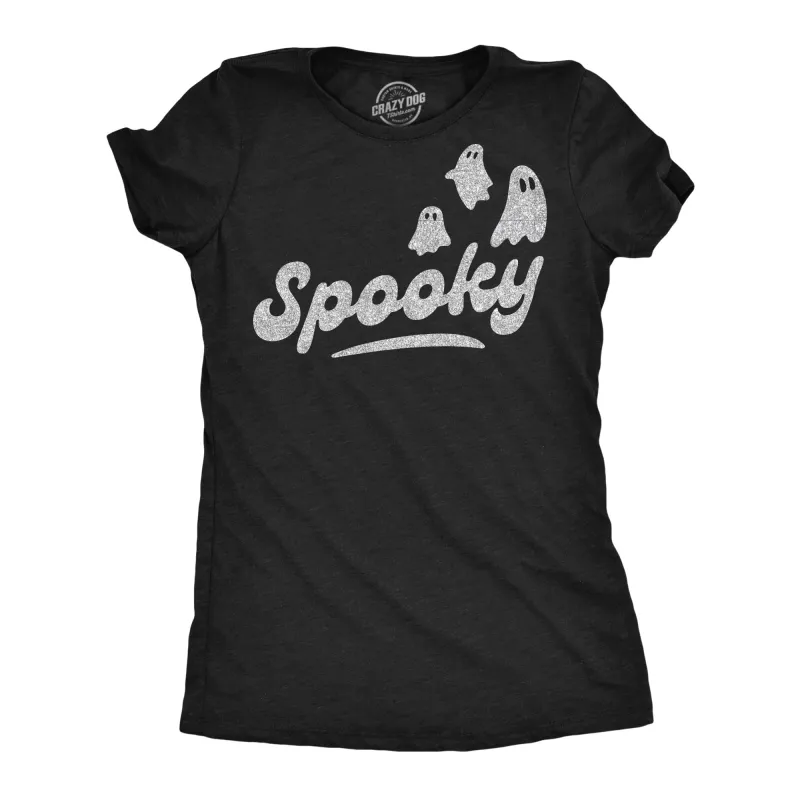 Spooky Ghosts Retro Glitter Women's T Shirt sold by Crazy Dog T-Shirts
