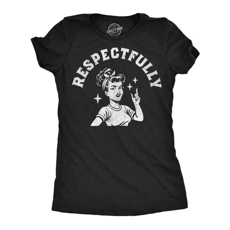 Repectfully Retro Women's T Shirt sold by Crazy Dog T-Shirts