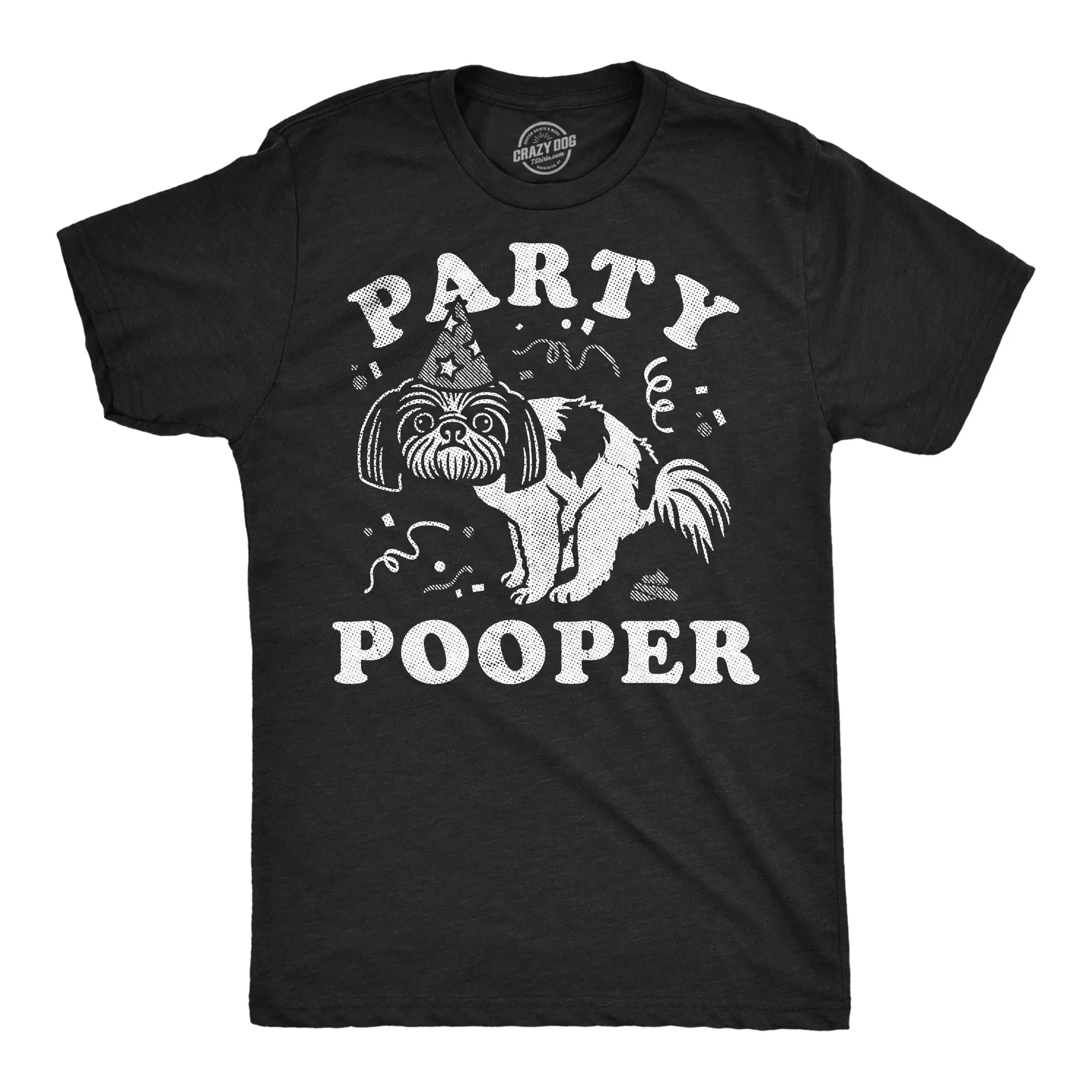 Party Pooper Dog Men's T Shirt sold by Crazy Dog T-Shirts