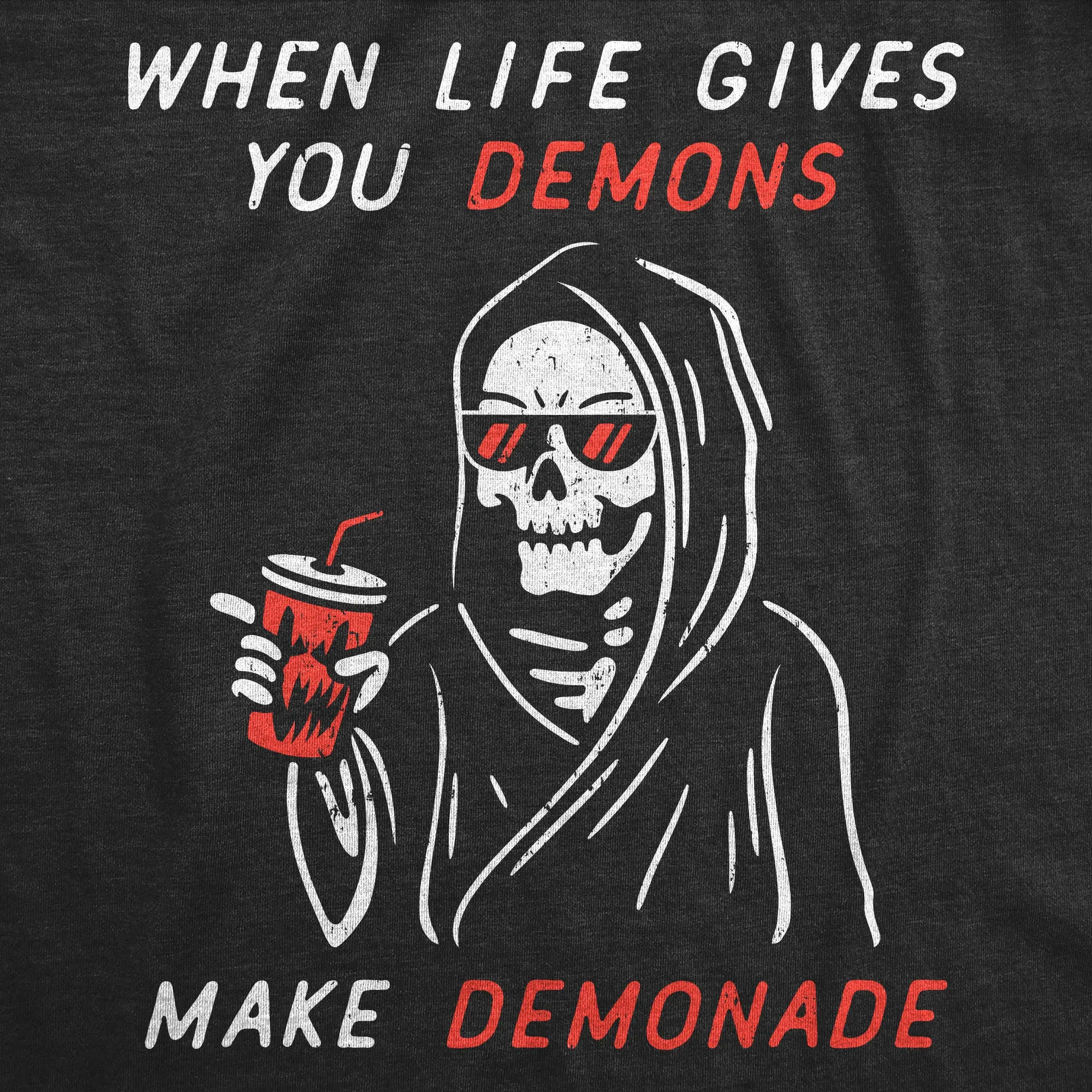 When Life Gives You Demons Men's T Shirt sold by Crazy Dog T-Shirts product image thumbnail 2