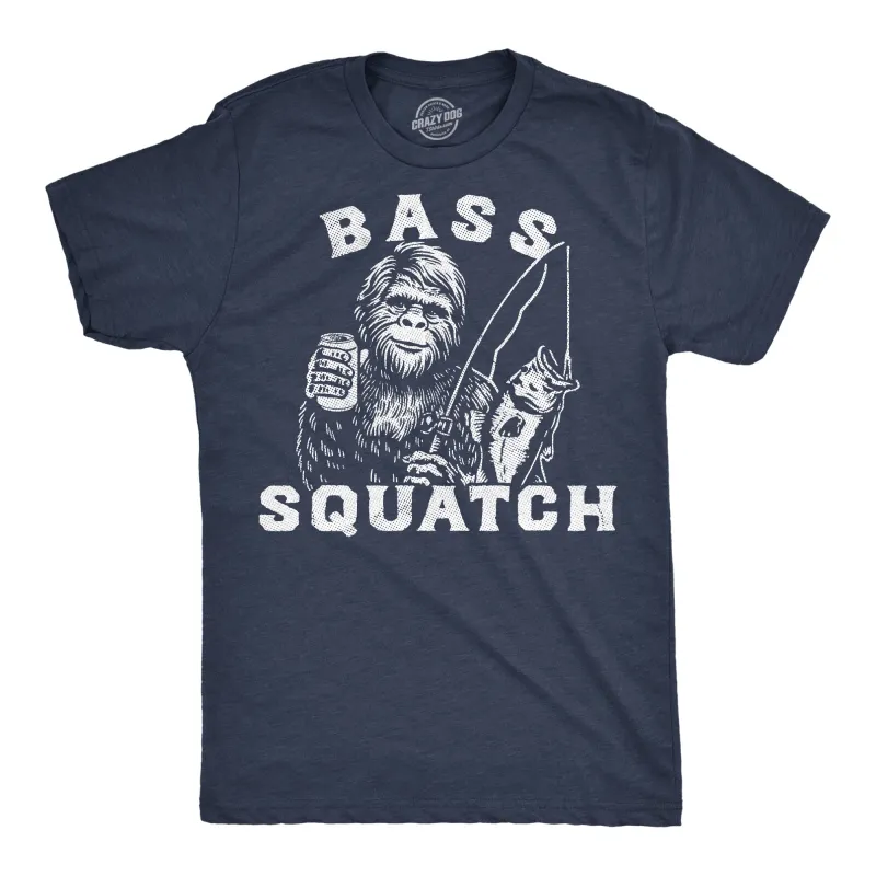 Bass Squatch Men's T Shirt sold by Crazy Dog T-Shirts