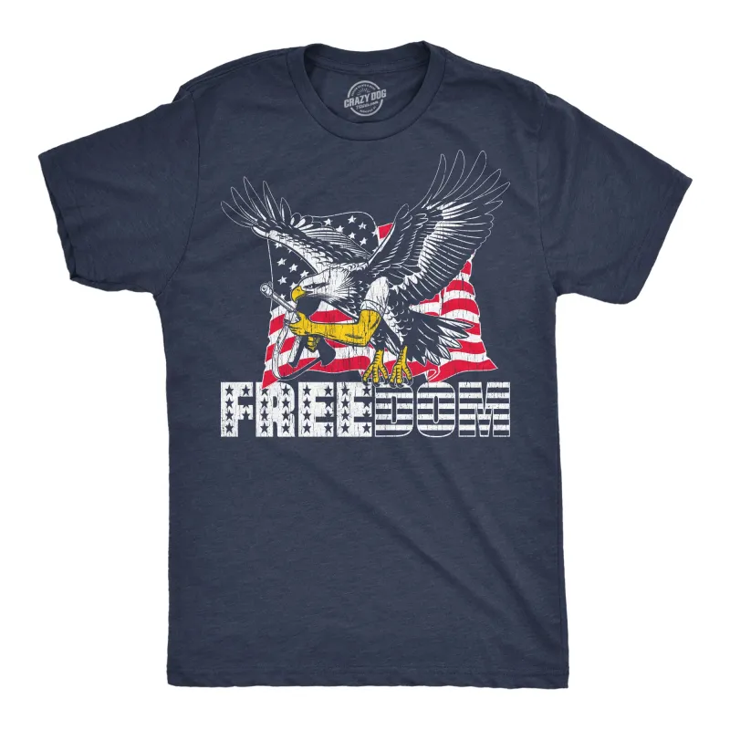 Freedom Eagle Men's T Shirt sold by Crazy Dog T-Shirts