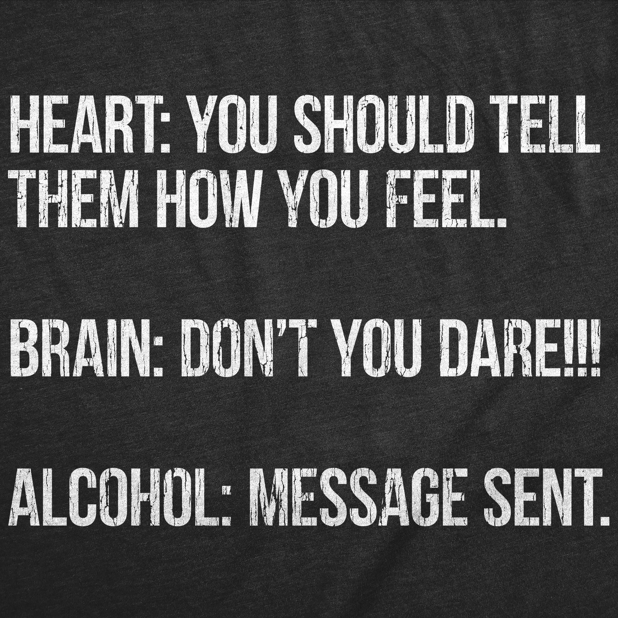 Heart Brain Alcohol Men's T Shirt sold by Crazy Dog T-Shirts product image thumbnail 2