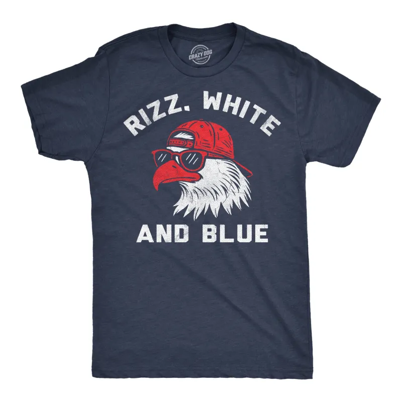 Rizz White And Blue Men's T Shirt sold by Crazy Dog T-Shirts