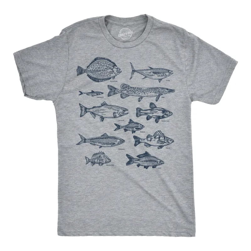 Vintage Fish With Names Men's T Shirt sold by Crazy Dog T-Shirts