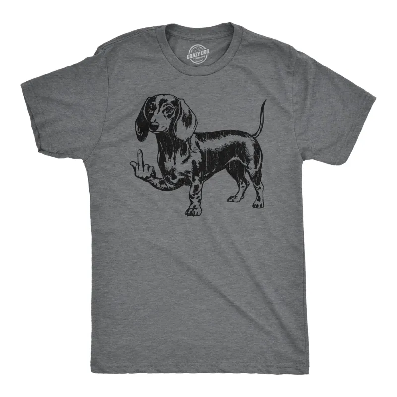 Weenie Middle Finger Men's T Shirt sold by Crazy Dog T-Shirts