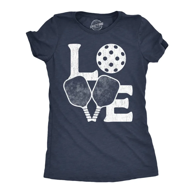 Love Pickleball Women's T Shirt sold by Crazy Dog T-Shirts