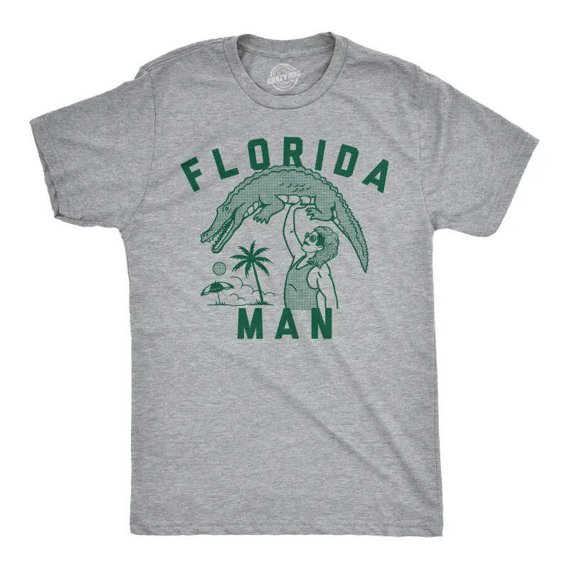 Florida Man Men's T Shirt sold by Crazy Dog T-Shirts