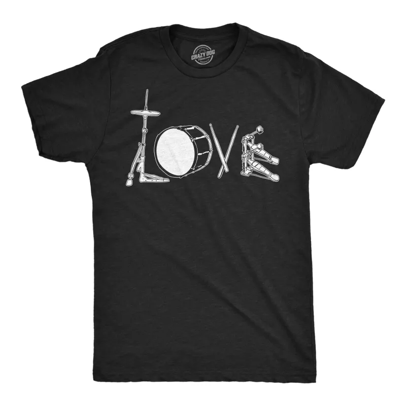 Love Drums Men's T Shirt sold by Crazy Dog T-Shirts