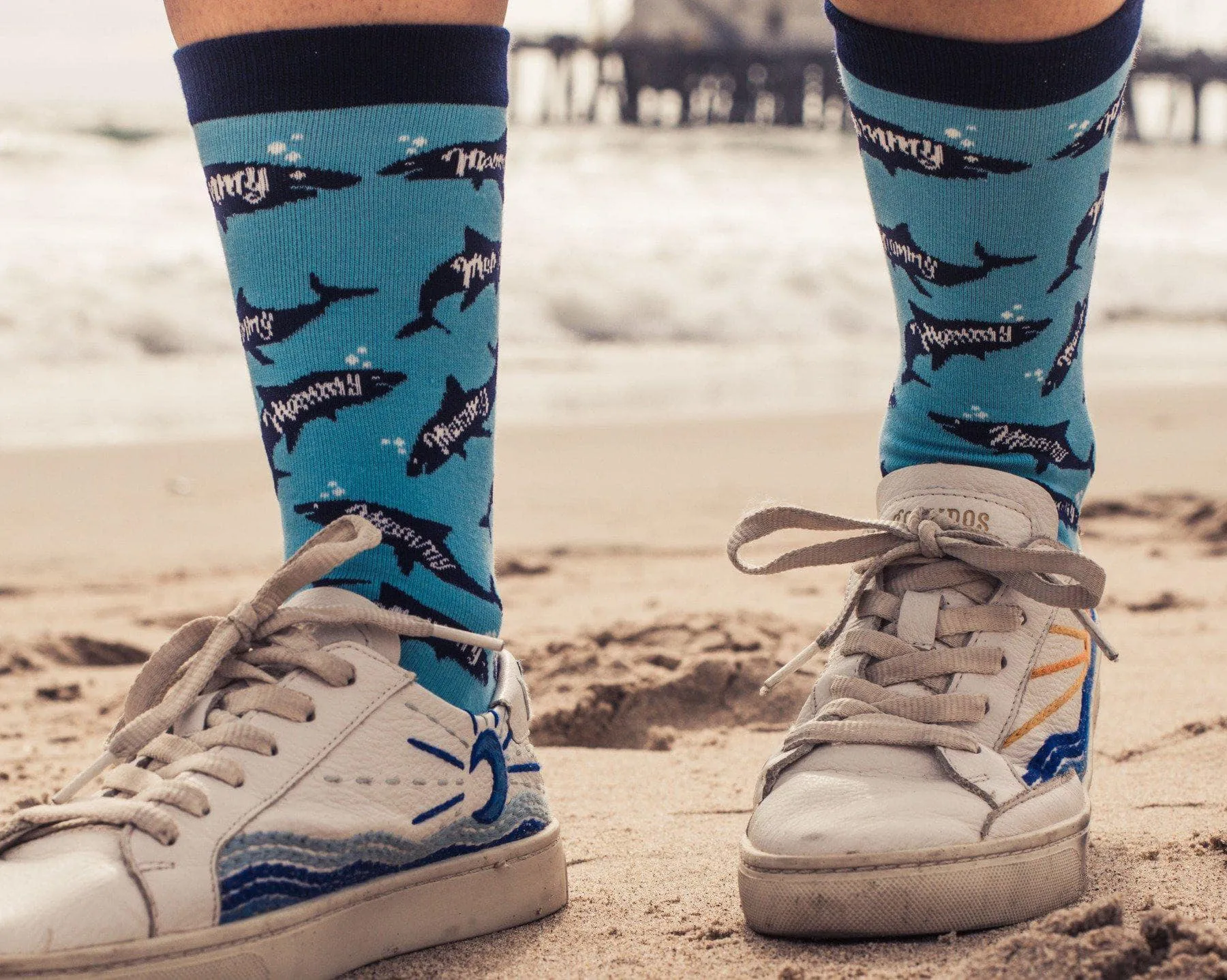 Womens Mommy Shark Socks sold by Crazy Dog T-Shirts product image thumbnail 5
