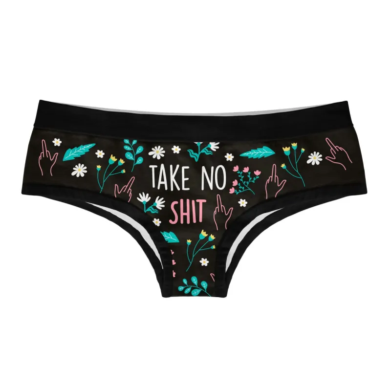 Take No Shit Give No Fucks Hipster Underwear sold by Crazy Dog T-Shirts