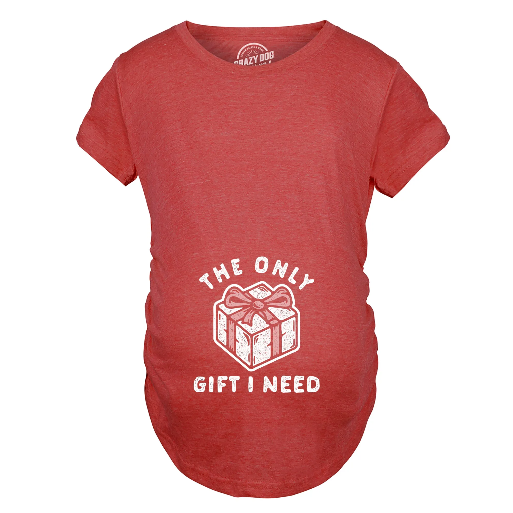 The Only Gift I Need Maternity T Shirt sold by Crazy Dog T-Shirts product image thumbnail 3