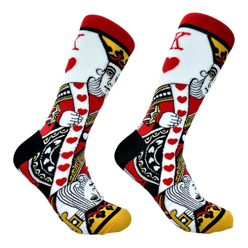 Men's King Of Hearts Socks sold by Crazy Dog T-Shirts
