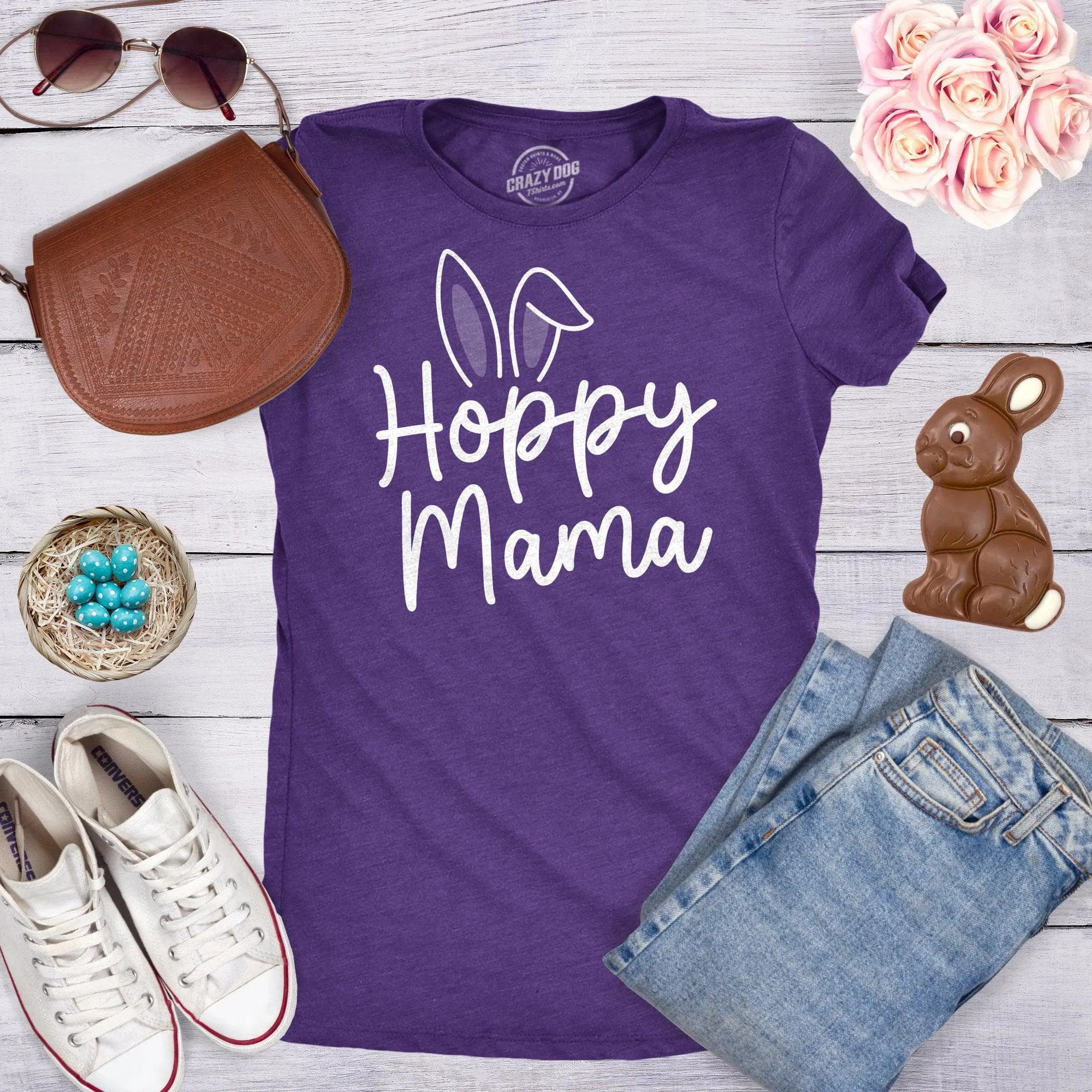 Hoppy Momma Women's T Shirt sold by Crazy Dog T-Shirts product image thumbnail 3