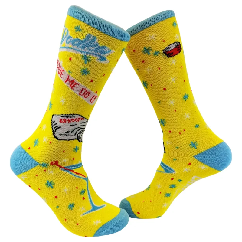 Womens Vodka Made Me Do It Socks sold by Crazy Dog T-Shirts