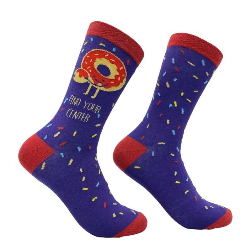 Women's Find Your Center Socks sold by Crazy Dog T-Shirts