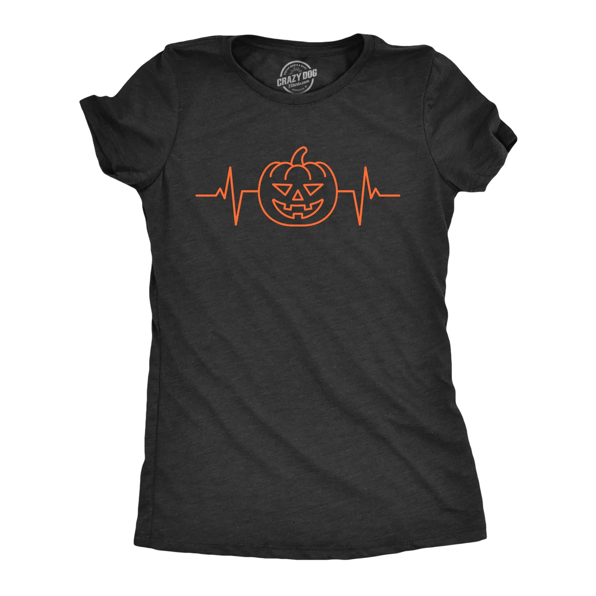 Pumpkin Heart Beat Women's T Shirt sold by Crazy Dog T-Shirts