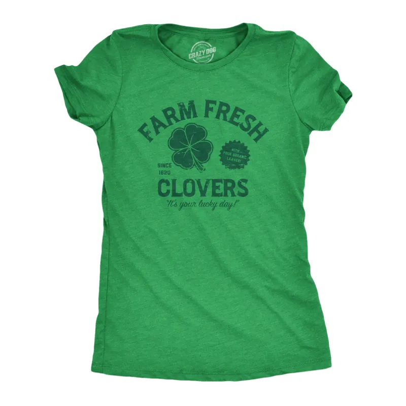 Farm Fresh Clovers Women's T Shirt sold by Crazy Dog T-Shirts