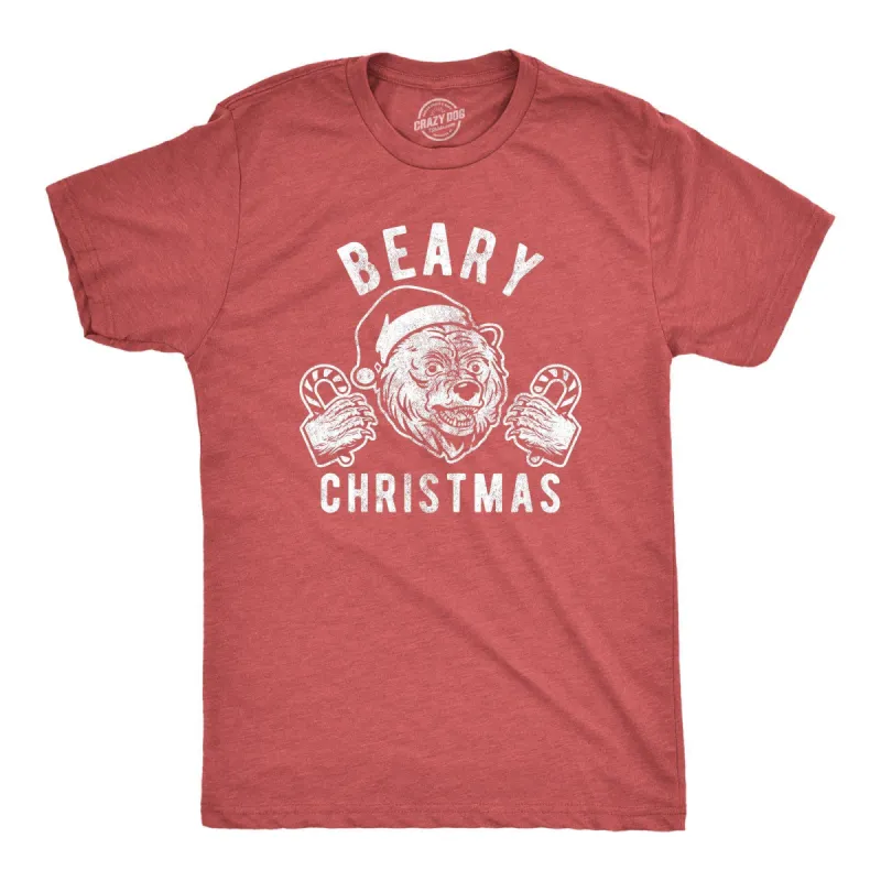 Beary Christmas Men's T Shirt sold by Crazy Dog T-Shirts