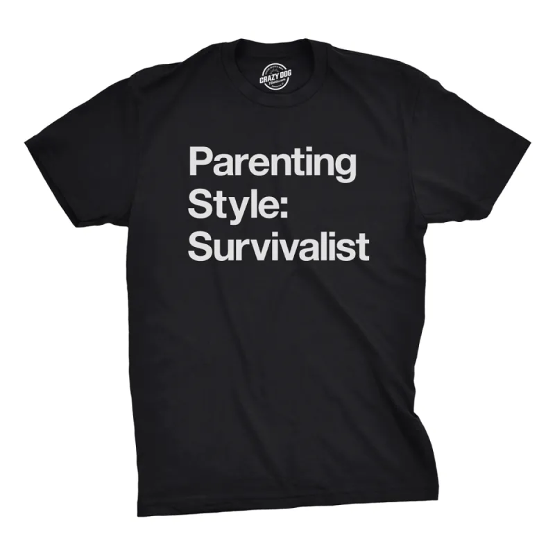 Parenting Style: Survivalist Men's T Shirt sold by Crazy Dog T-Shirts