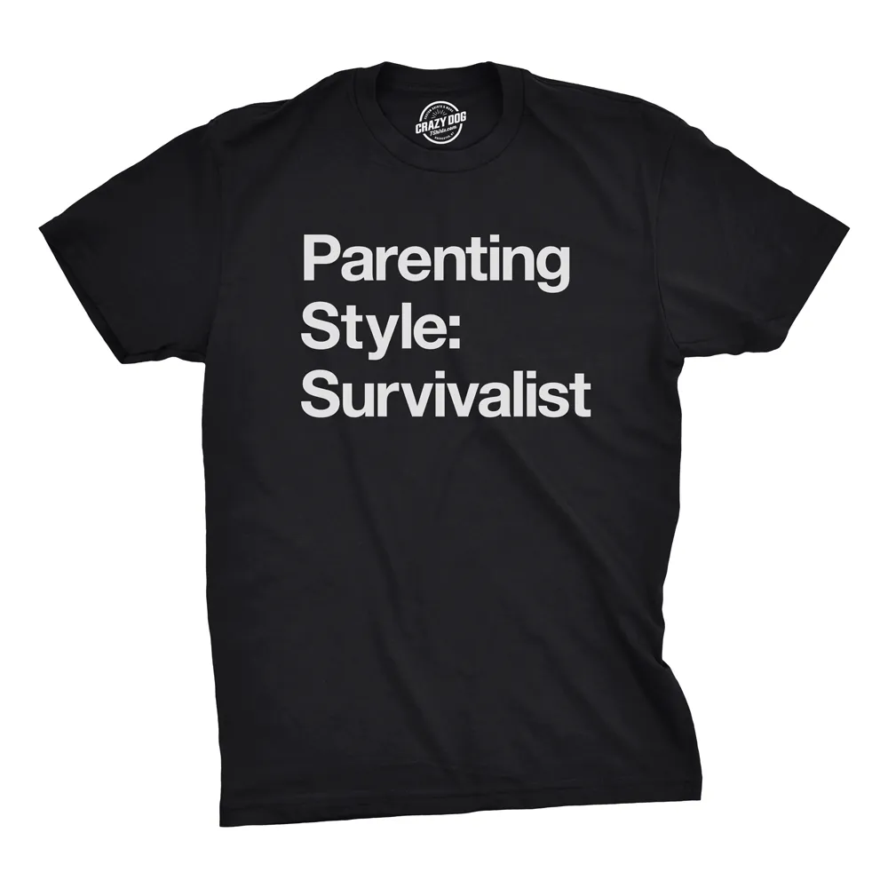 Parenting Style: Survivalist Men's T Shirt sold by Crazy Dog T-Shirts