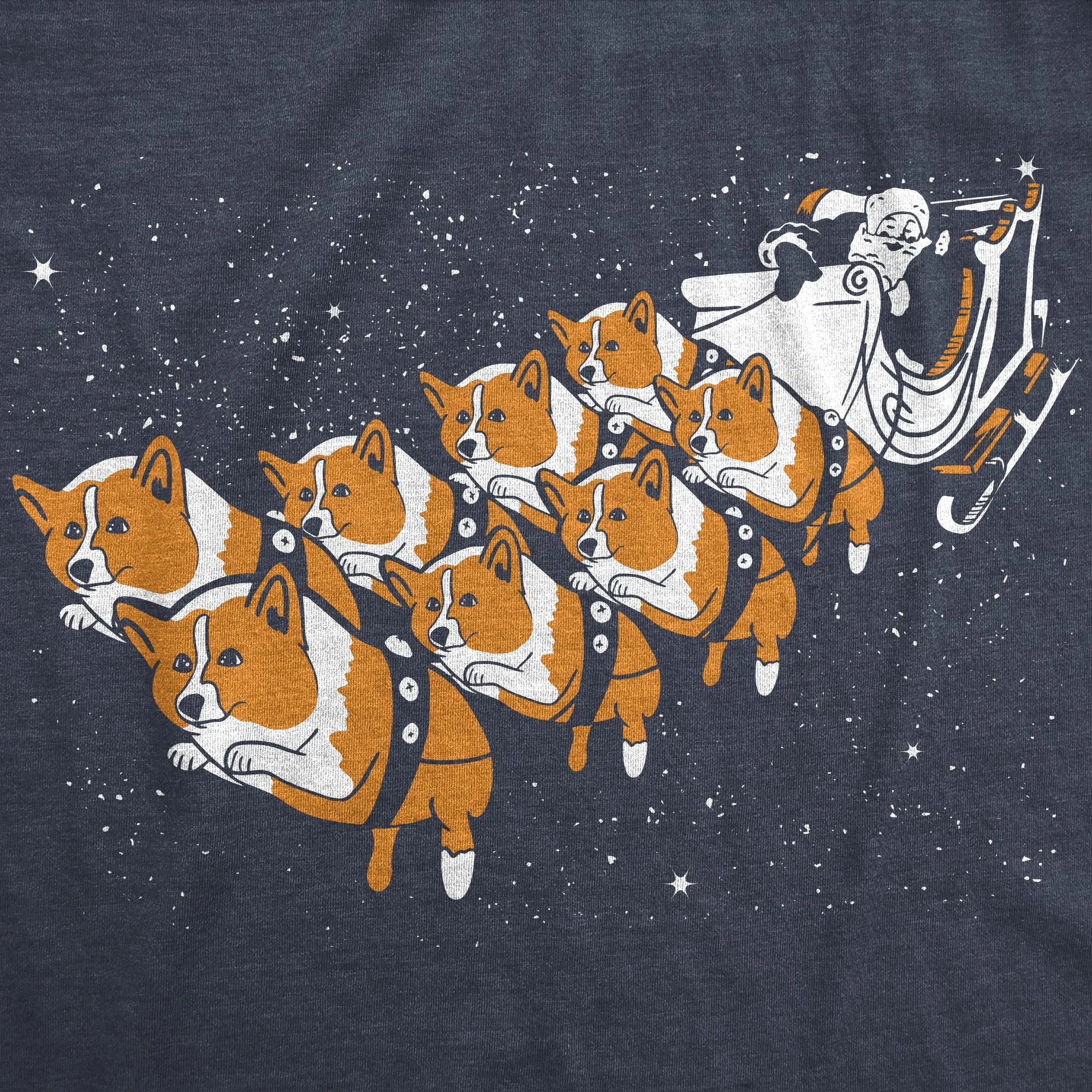 Corgi Sleigh Men's T Shirt sold by Crazy Dog T-Shirts product image thumbnail 2