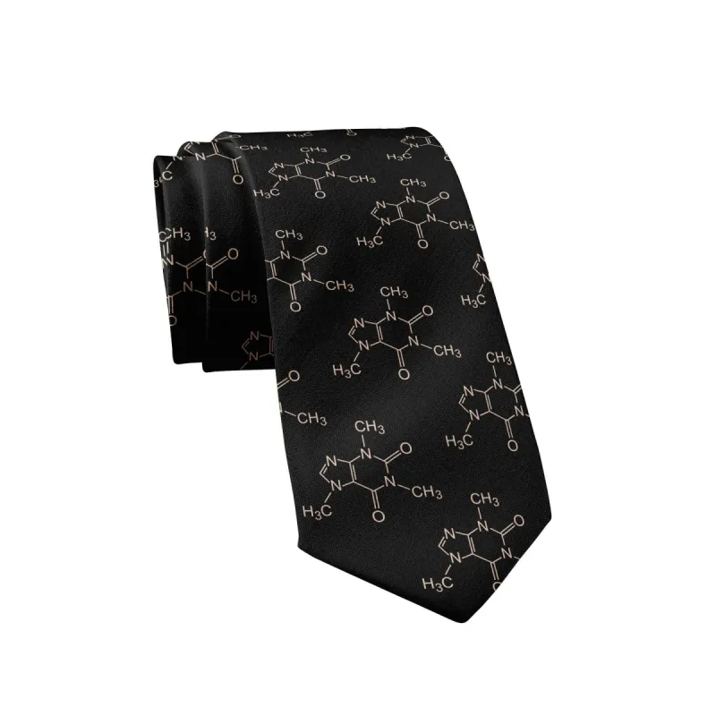Caffeine Molecules Neck Tie Tie sold by Crazy Dog T-Shirts