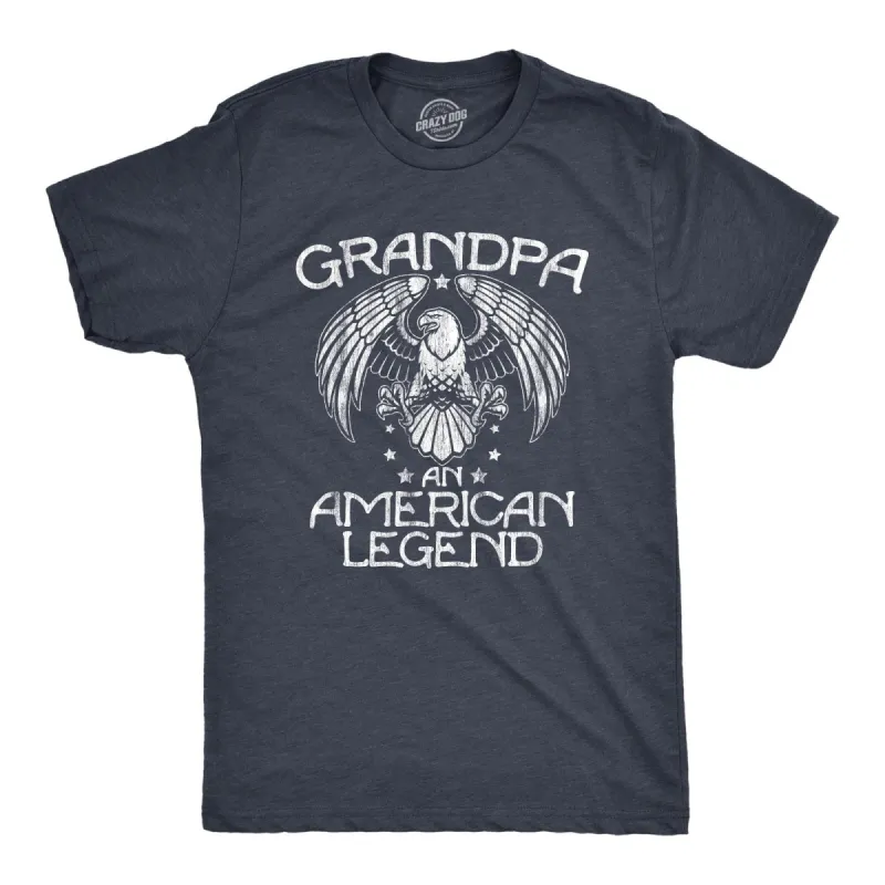 Grandpa An American Legend Men's T Shirt sold by Crazy Dog T-Shirts