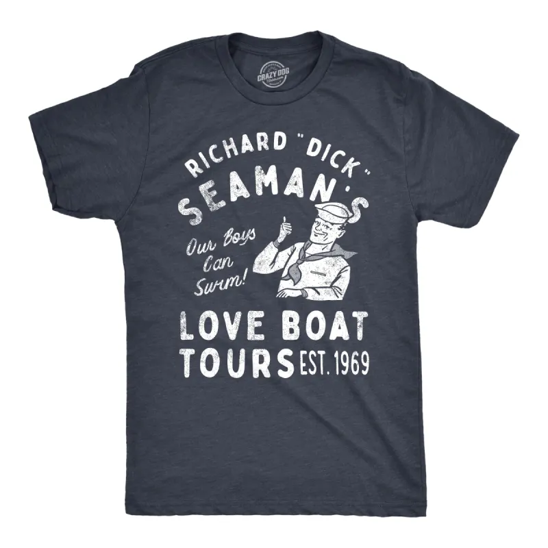 Richard Dick Seamans Love Boat Tours Men's T Shirt sold by Crazy Dog T-Shirts