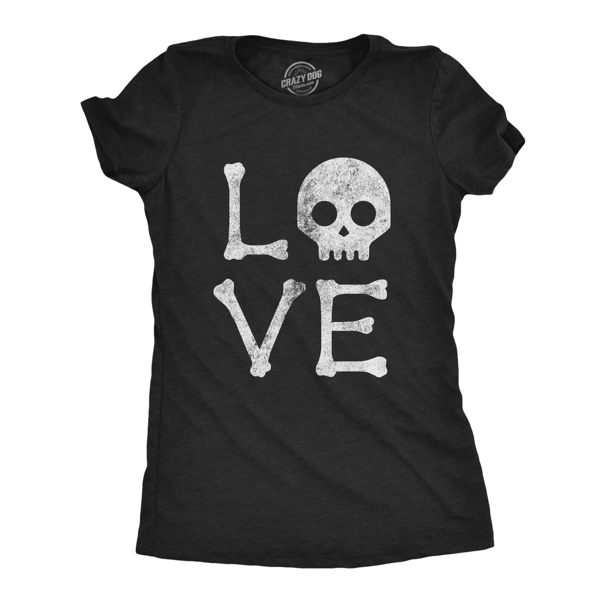 Love Skull Women's T Shirt sold by Crazy Dog T-Shirts