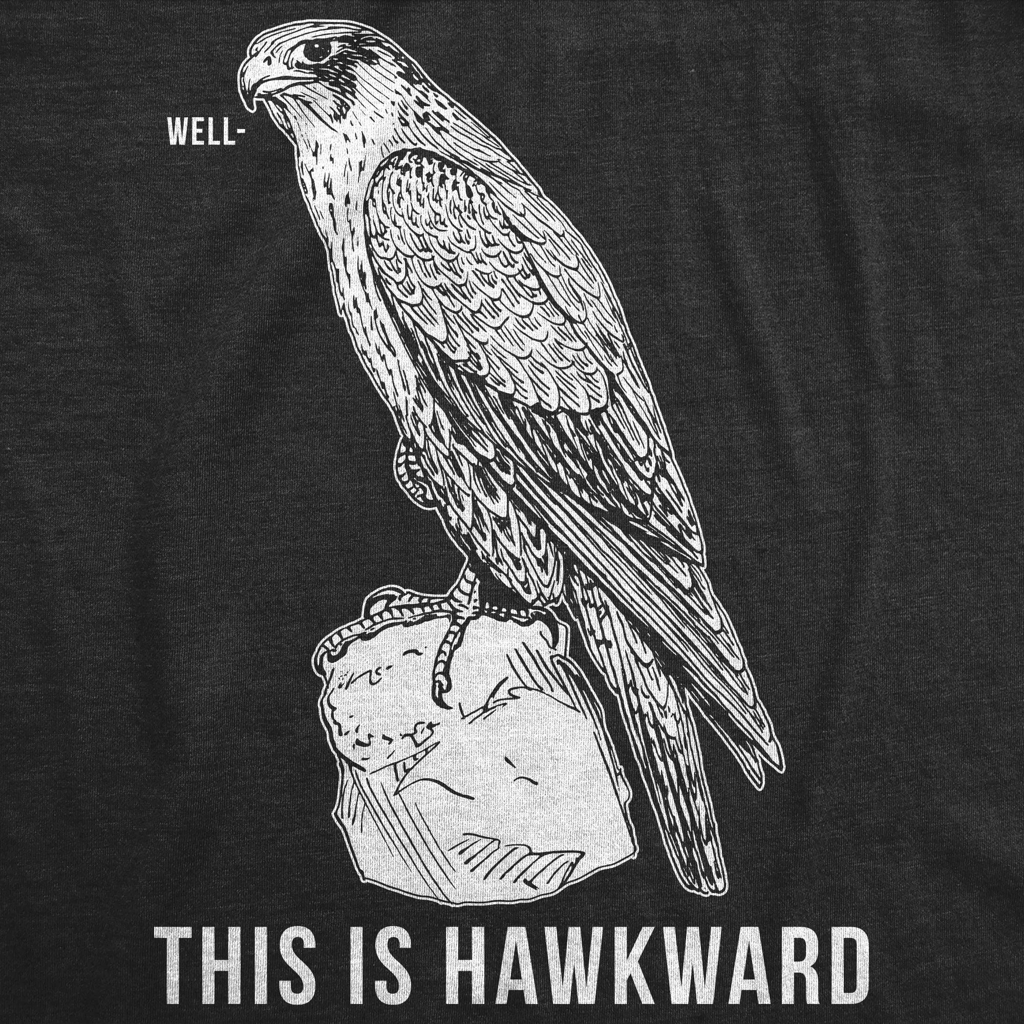 That's Hawkward Men's T Shirt sold by Crazy Dog T-Shirts product image thumbnail 2