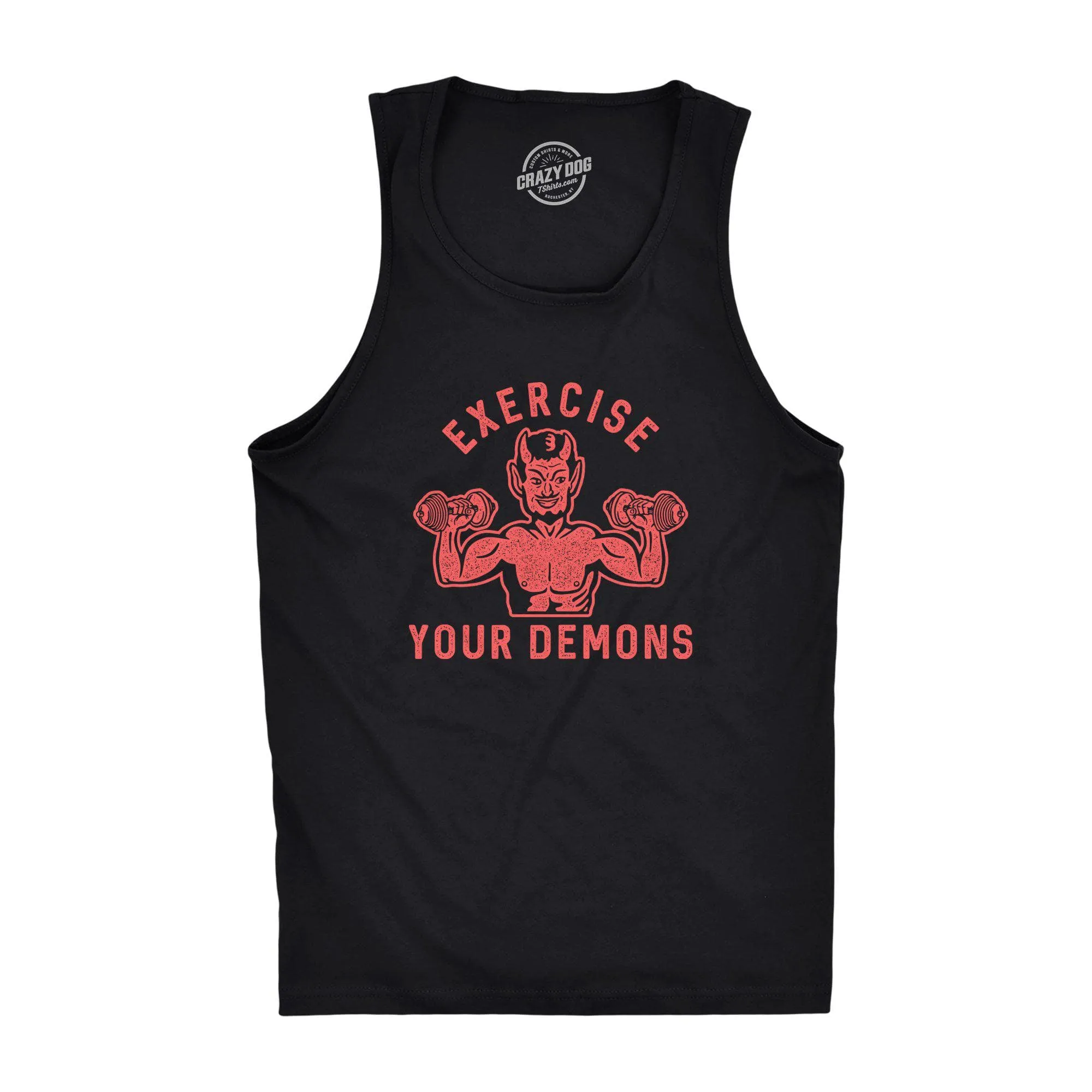 Exercise Your Demons Men's Tank Top sold by Crazy Dog T-Shirts