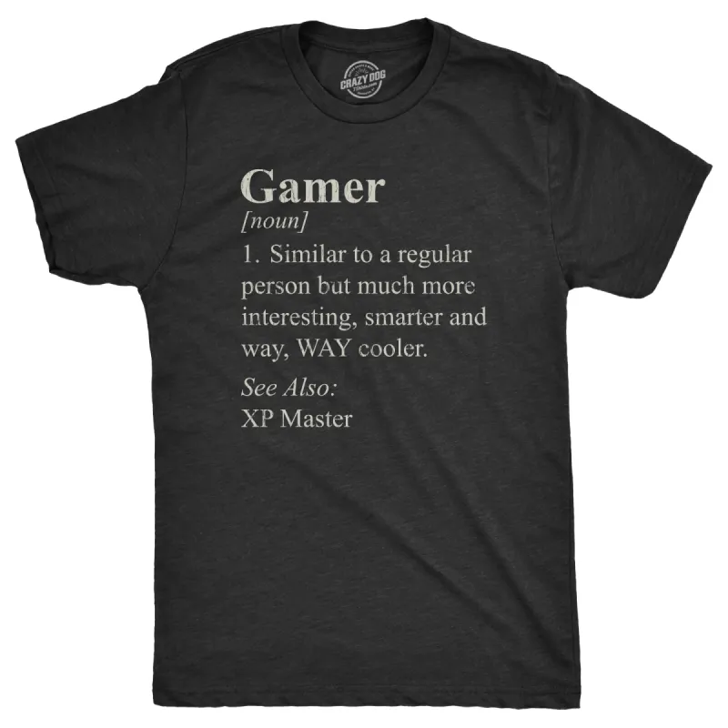 Gamer Definition Men's T Shirt sold by Crazy Dog T-Shirts