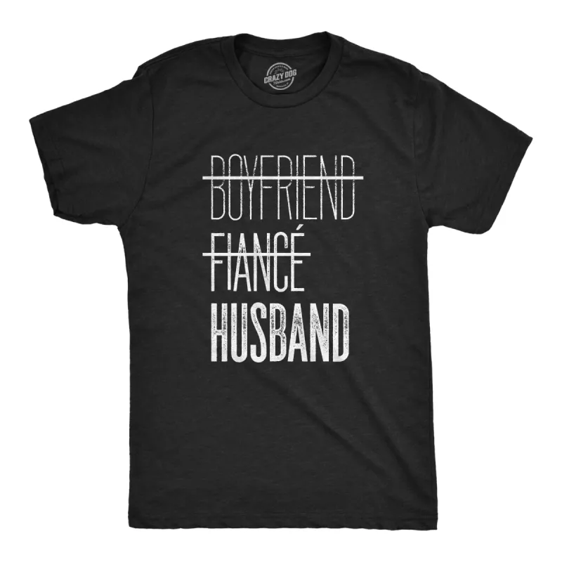 Boyfriend Fiance Husband Men's T Shirt sold by Crazy Dog T-Shirts