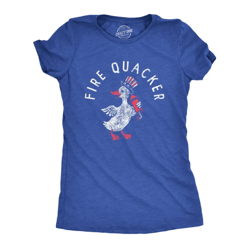 Fire Quacker Women's T Shirt sold by Crazy Dog T-Shirts