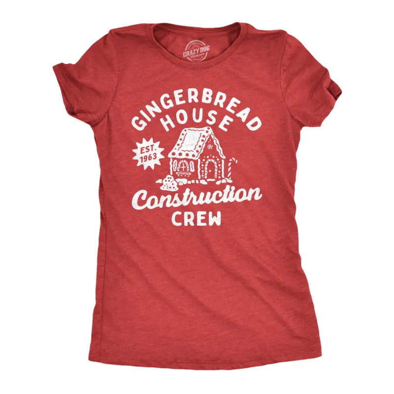Gingerbread House Construction Crew Women's T Shirt sold by Crazy Dog T-Shirts