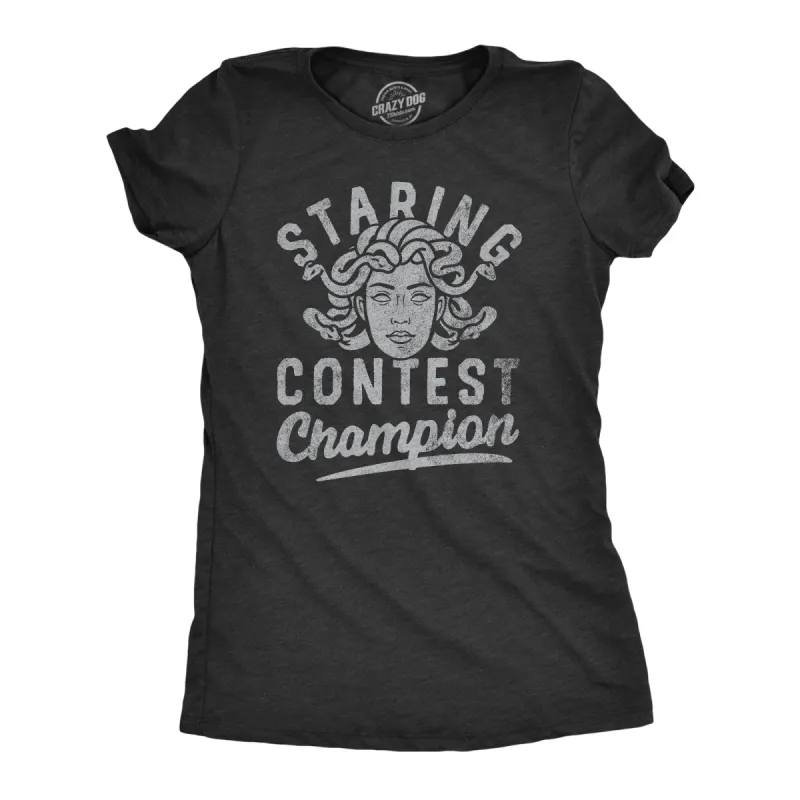 Staring Contest Champion Women's T Shirt sold by Crazy Dog T-Shirts