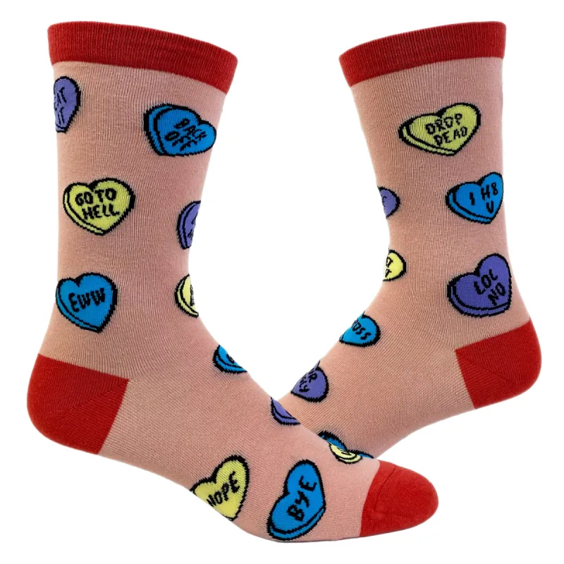 Womens Offensive Candy Hearts Socks sold by Crazy Dog T-Shirts