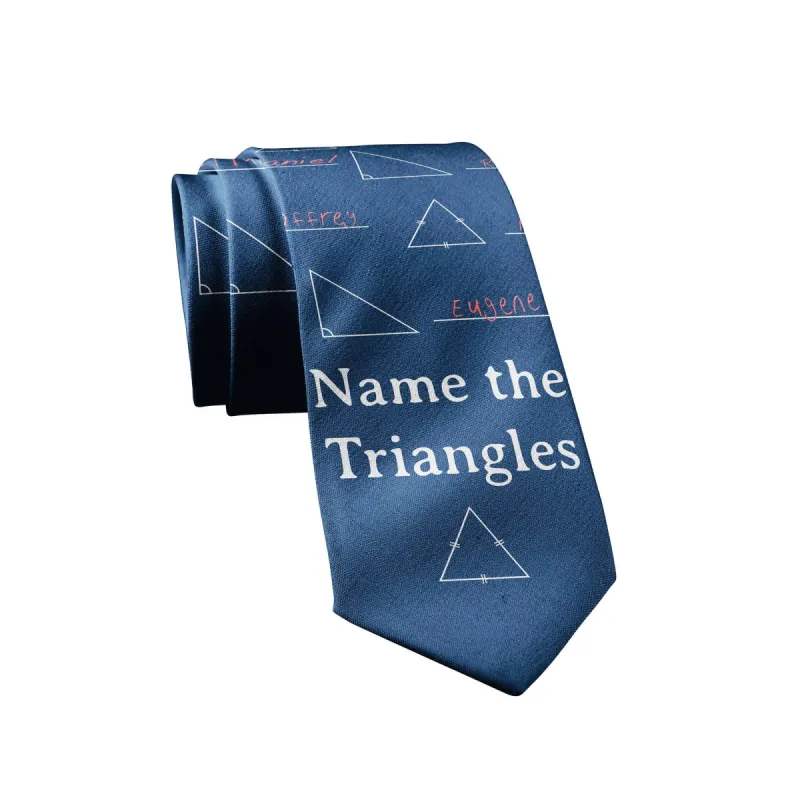 Name The Triangles Neck Tie Tie sold by Crazy Dog T-Shirts