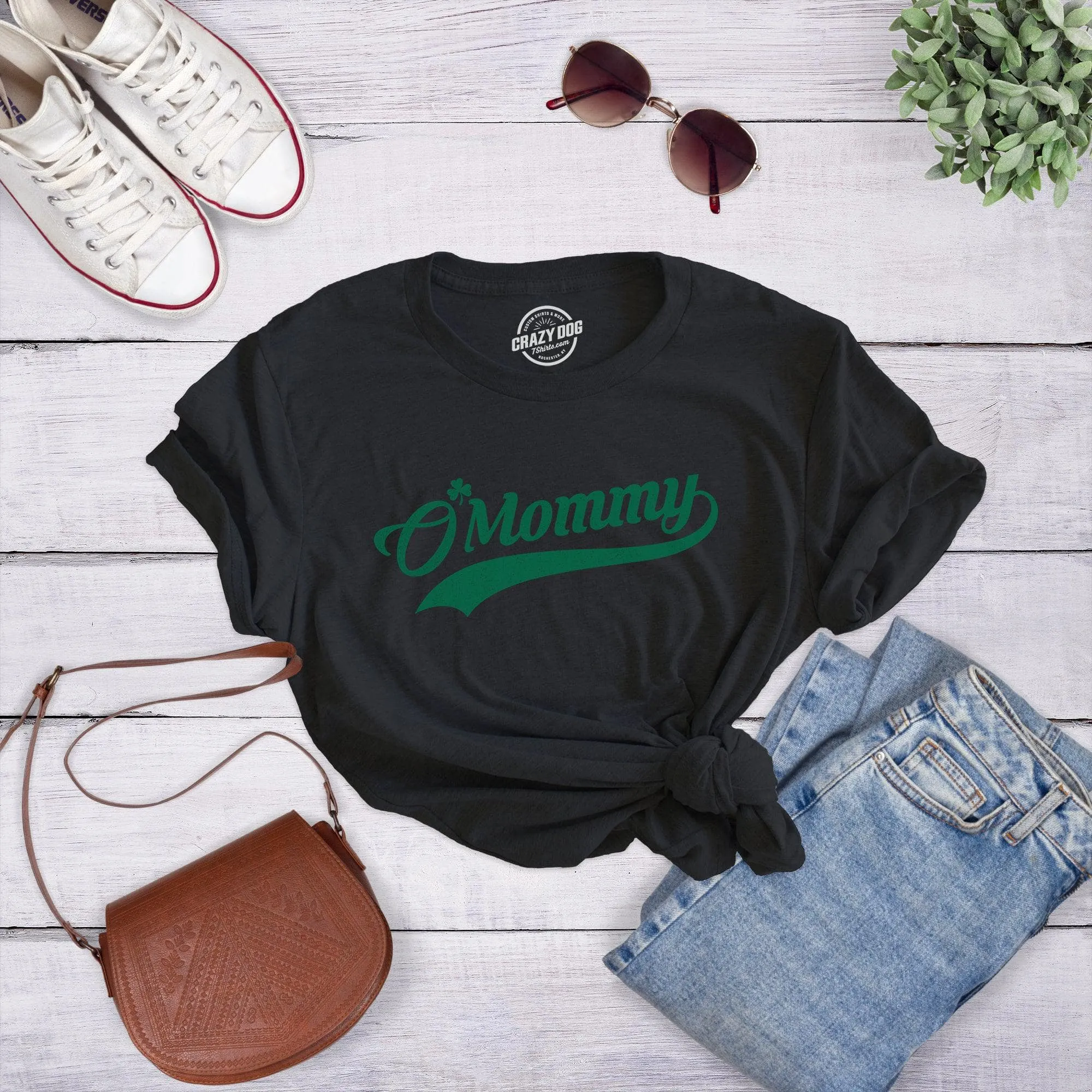 O'Mommy Women's T Shirt sold by Crazy Dog T-Shirts product image thumbnail 3