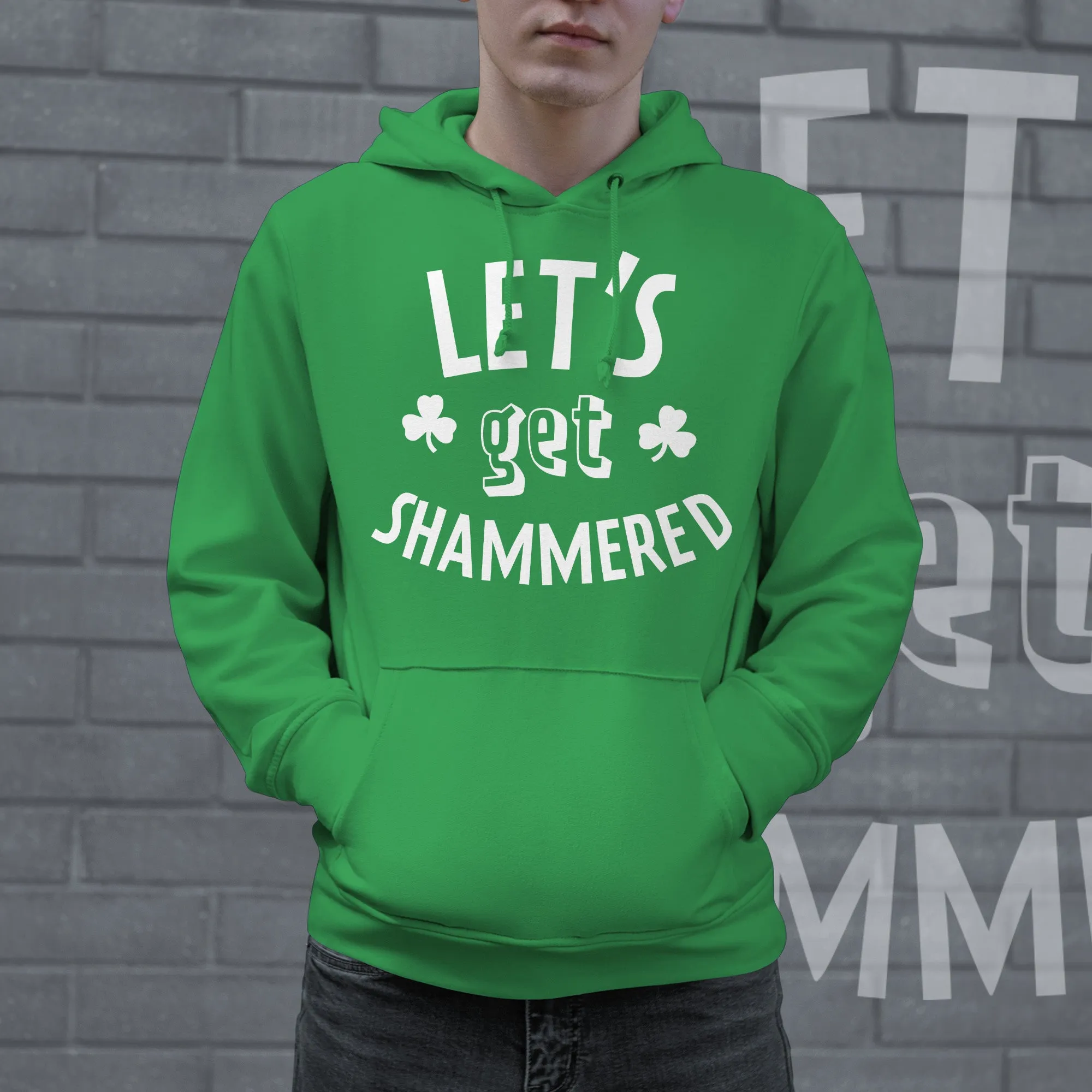 Lets Get Shammered Hoodie sold by Crazy Dog T-Shirts product image thumbnail 2