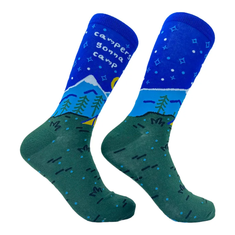 Men's Campers Gonna Camp Socks sold by Crazy Dog T-Shirts