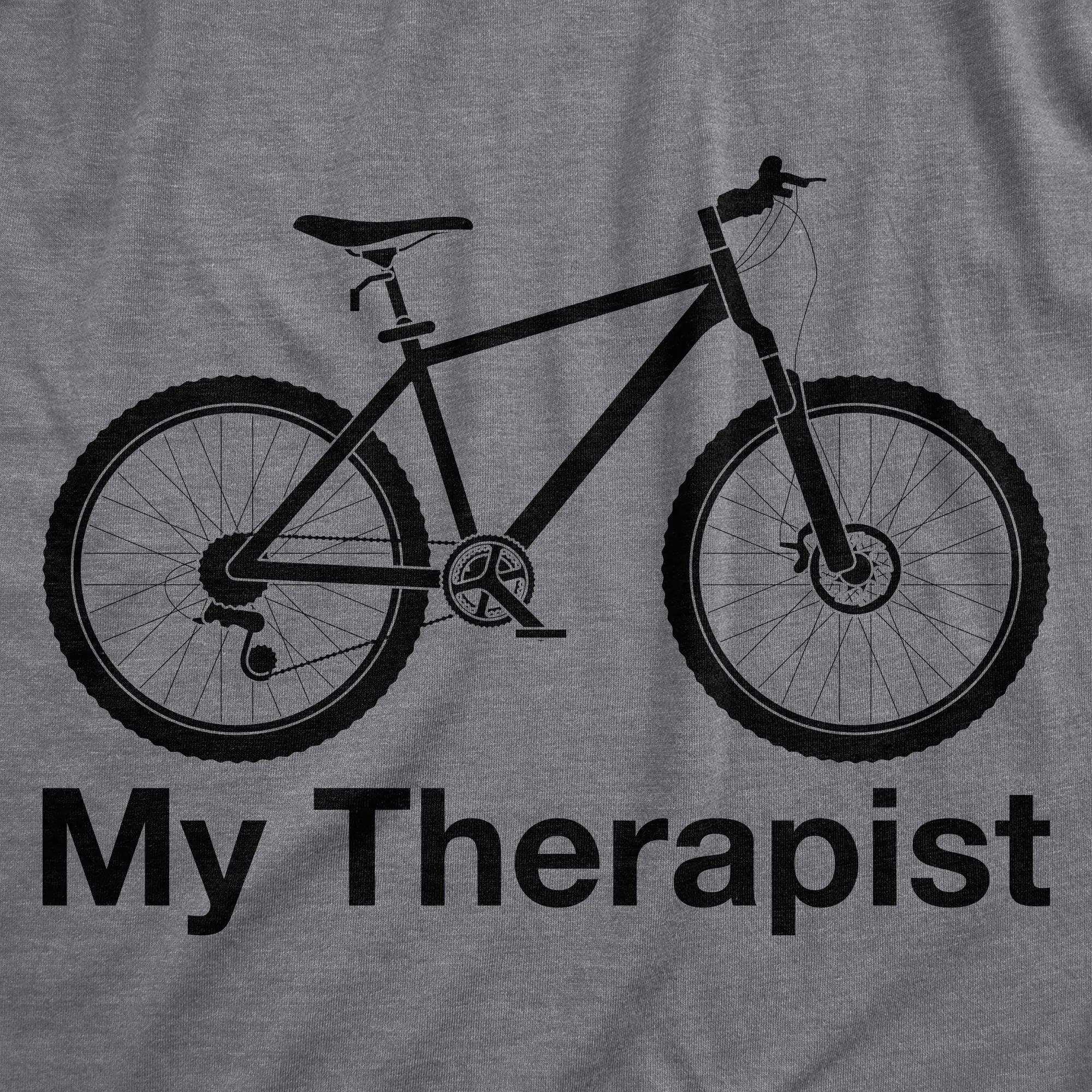 My Therapist Bicycle Men's T Shirt sold by Crazy Dog T-Shirts product image thumbnail 2