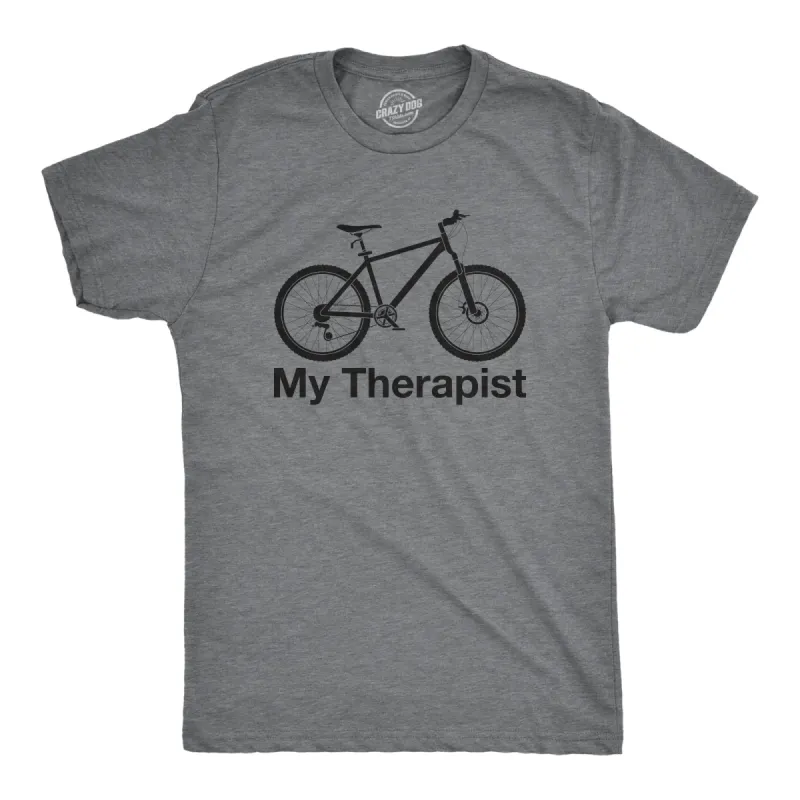My Therapist Bicycle Men's T Shirt sold by Crazy Dog T-Shirts