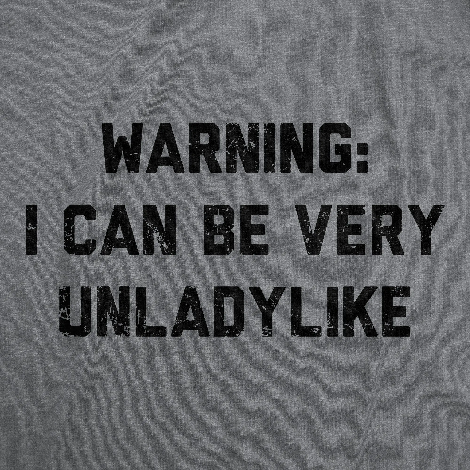 Warning I Can Be Very Unladylike Women's T Shirt sold by Crazy Dog T-Shirts product image thumbnail 2