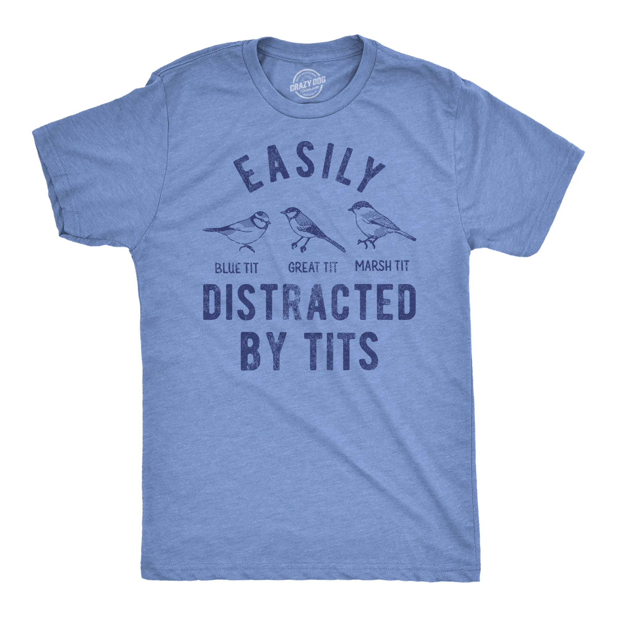 Easily Distracted By Tits Men's T Shirt sold by Crazy Dog T-Shirts