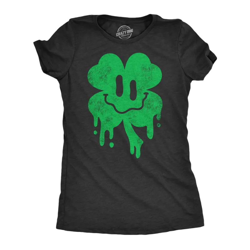 Dripping Clover Face Women's T Shirt sold by Crazy Dog T-Shirts