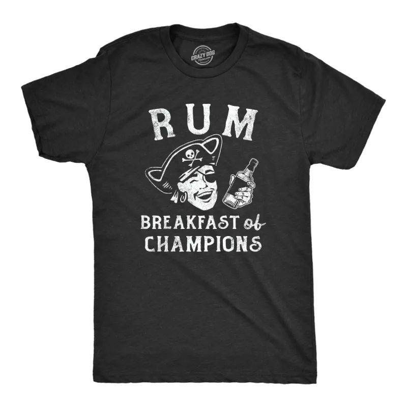 Rum Breakfast Of Champions Men's T Shirt sold by Crazy Dog T-Shirts