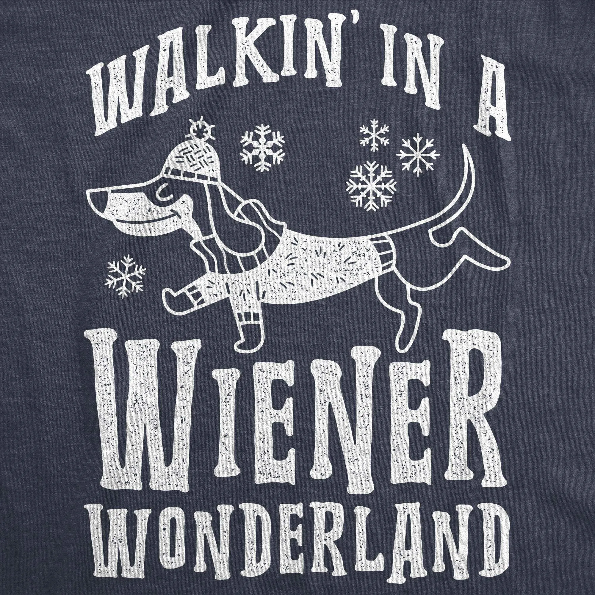 Walkin In A Wiener Wonderland Women's T Shirt sold by Crazy Dog T-Shirts product image thumbnail 2